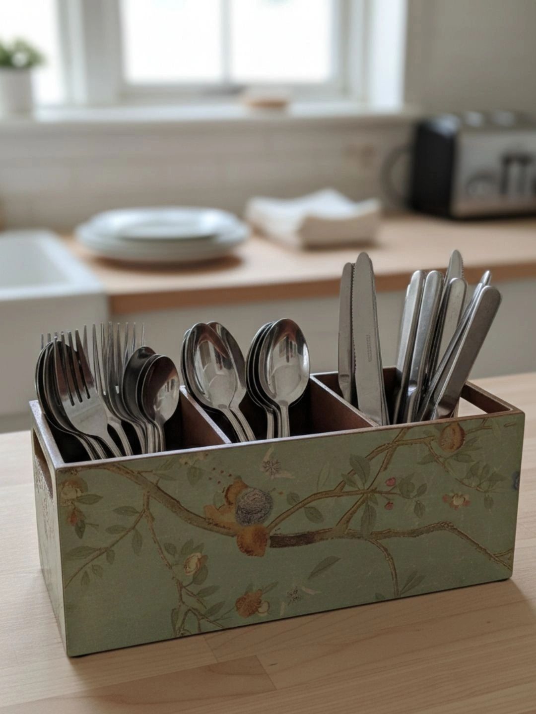 THE HOME CO. Green Wood Tissue Holders-picture-58