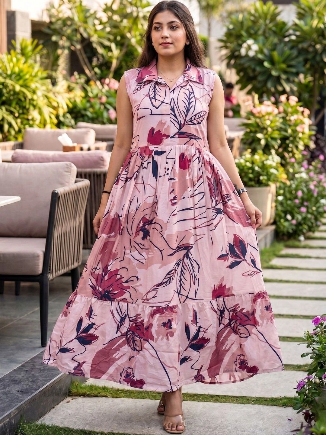 KALINI Floral Print Maxi Dress-picture-19