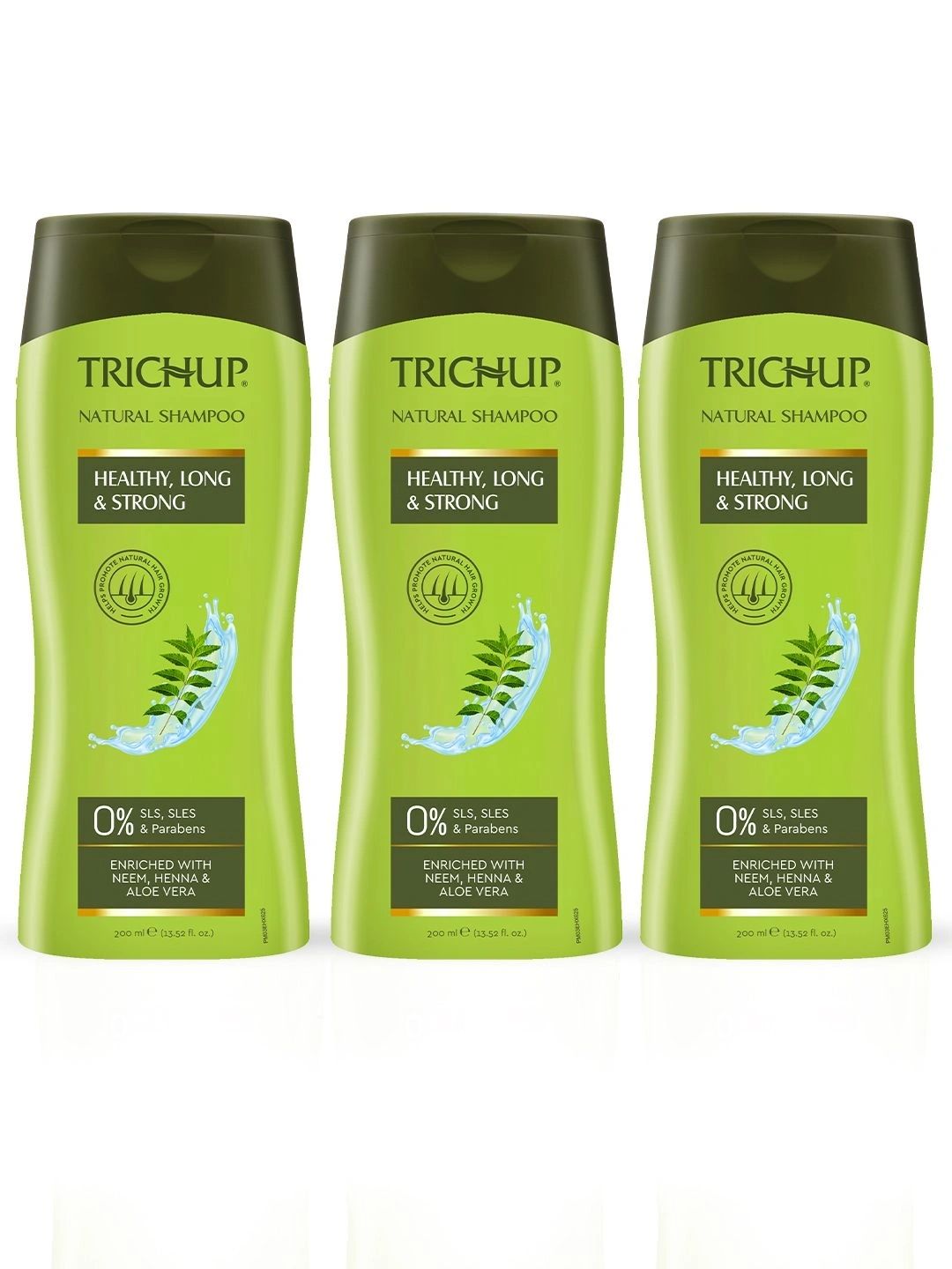 TRICHUP Set Of 3 Healthy Long & Strong Natural Shampoo - 200 ml Each-picture-28