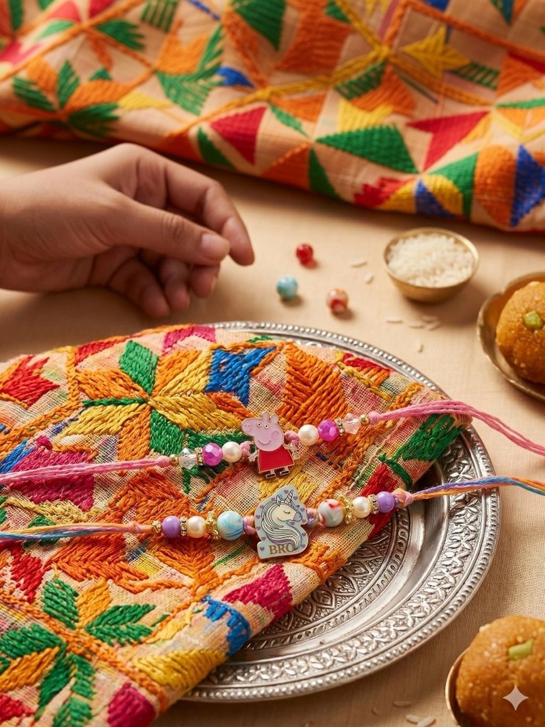 Tiny Shiny Thread Rakhi-picture-20