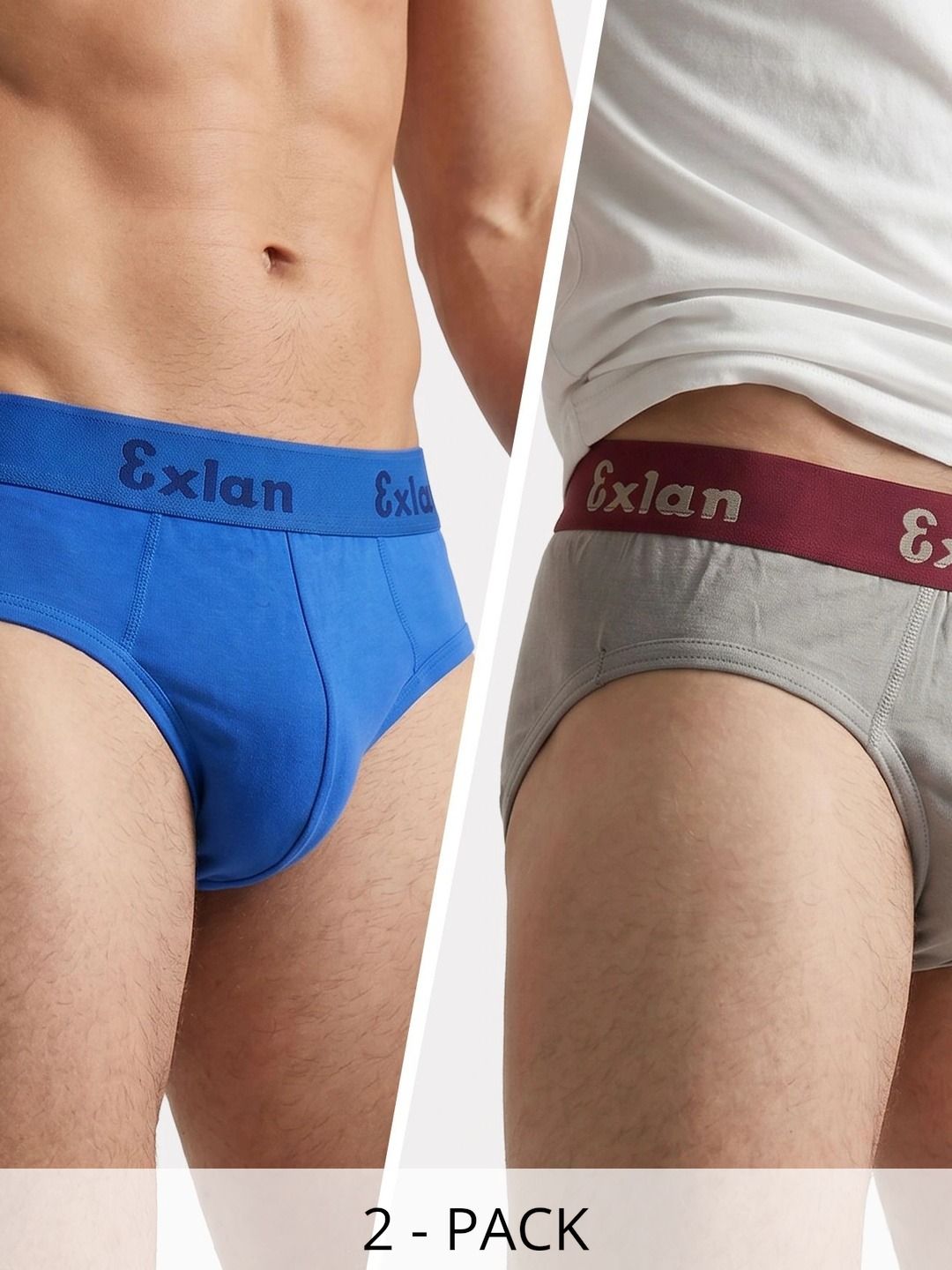 Exlan Men Pack of 2 Anti Bacterial Cotton Bikini-picture-55
