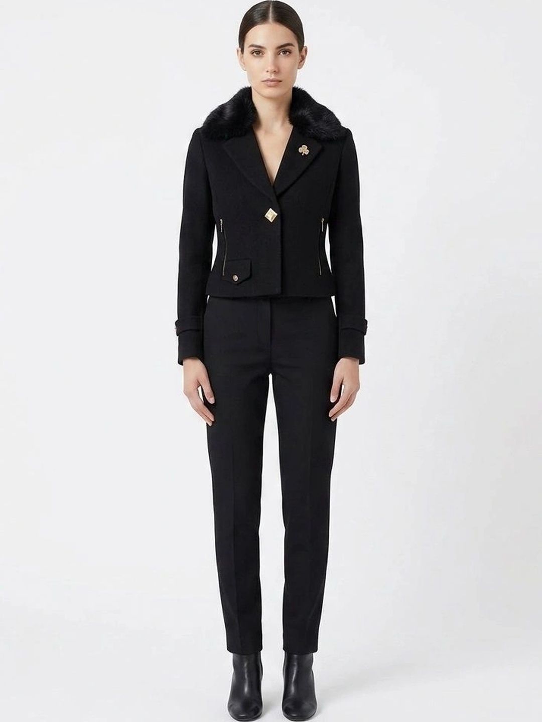 LuvyDuvy Notched Lapel Single-Breasted Party Blazers-picture-27