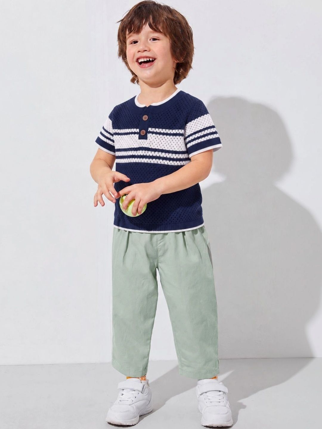 PERRYHILL Kids Striped Henley Neck T-shirt-picture-25