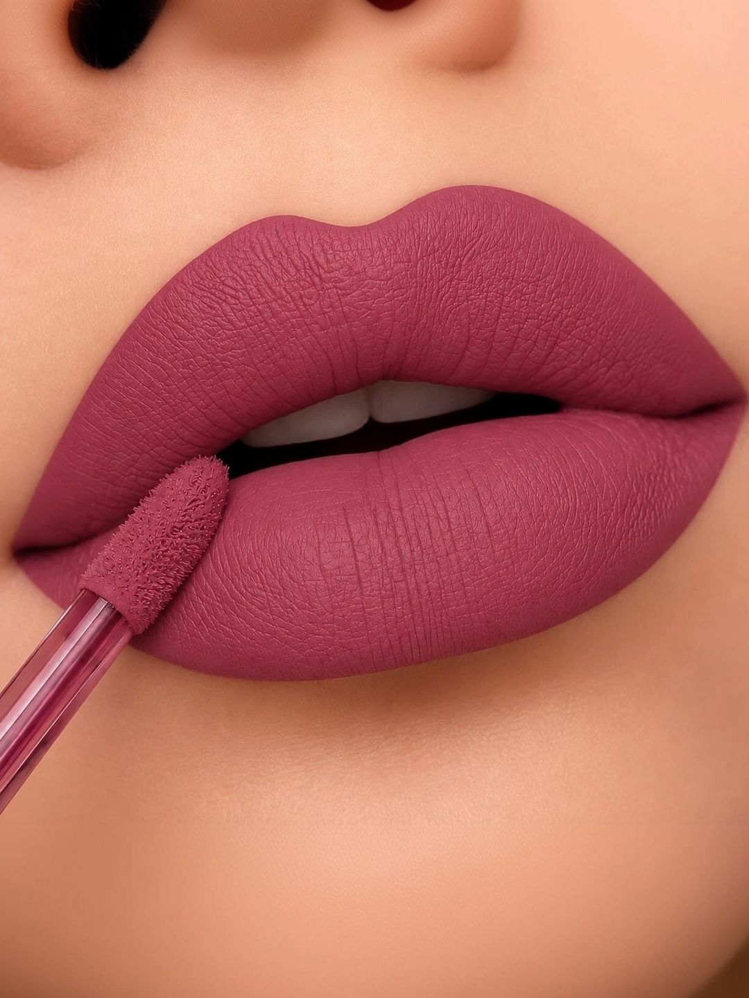 BELLABLOOM Smudge Proof Long Lasting Matte Liquid Lipstick - 5 ml - Mauve Pink-picture-28