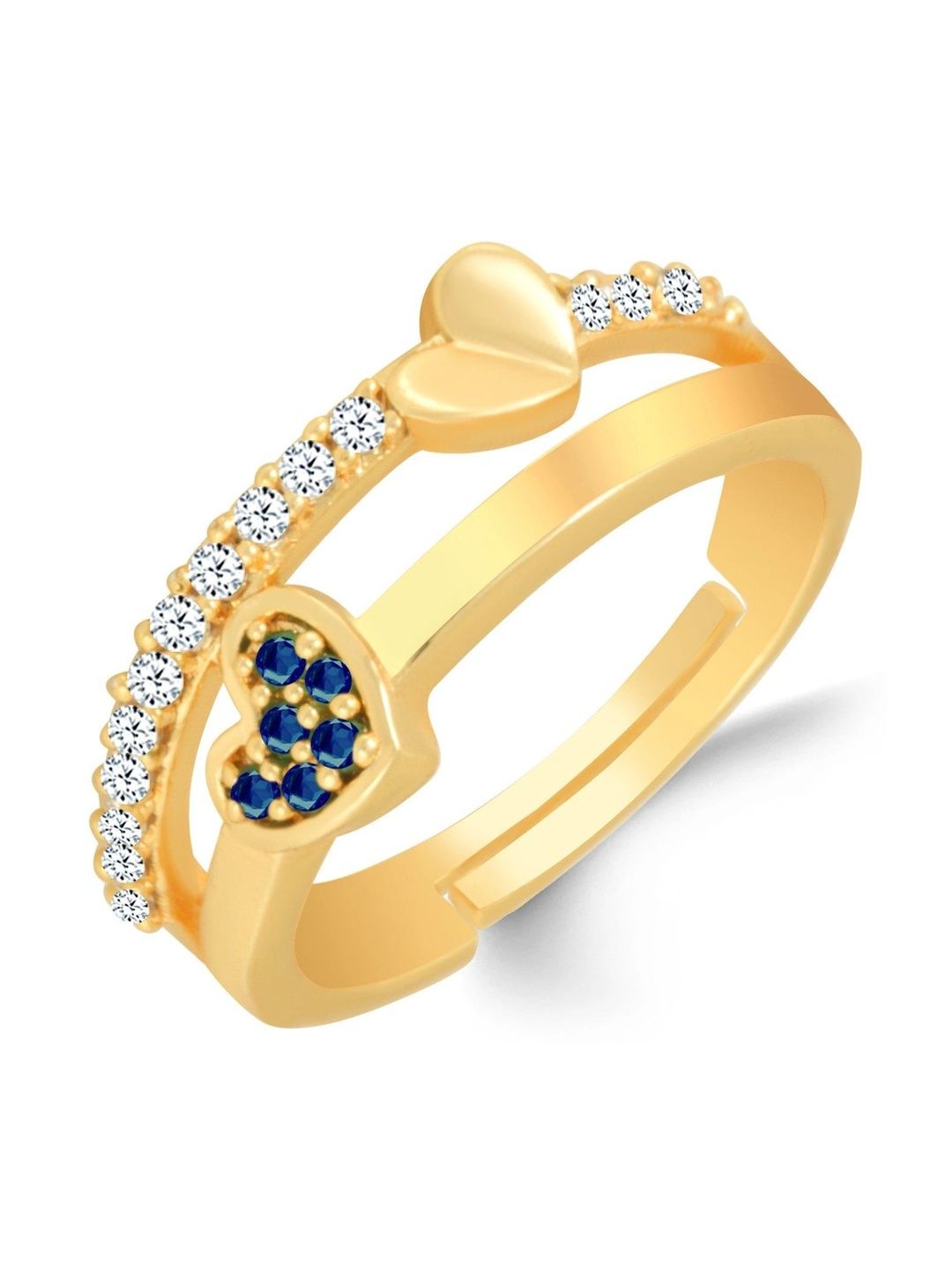 ORNEXA Women Gold-Plated Cubic Zirconia Finger Ring-picture-25