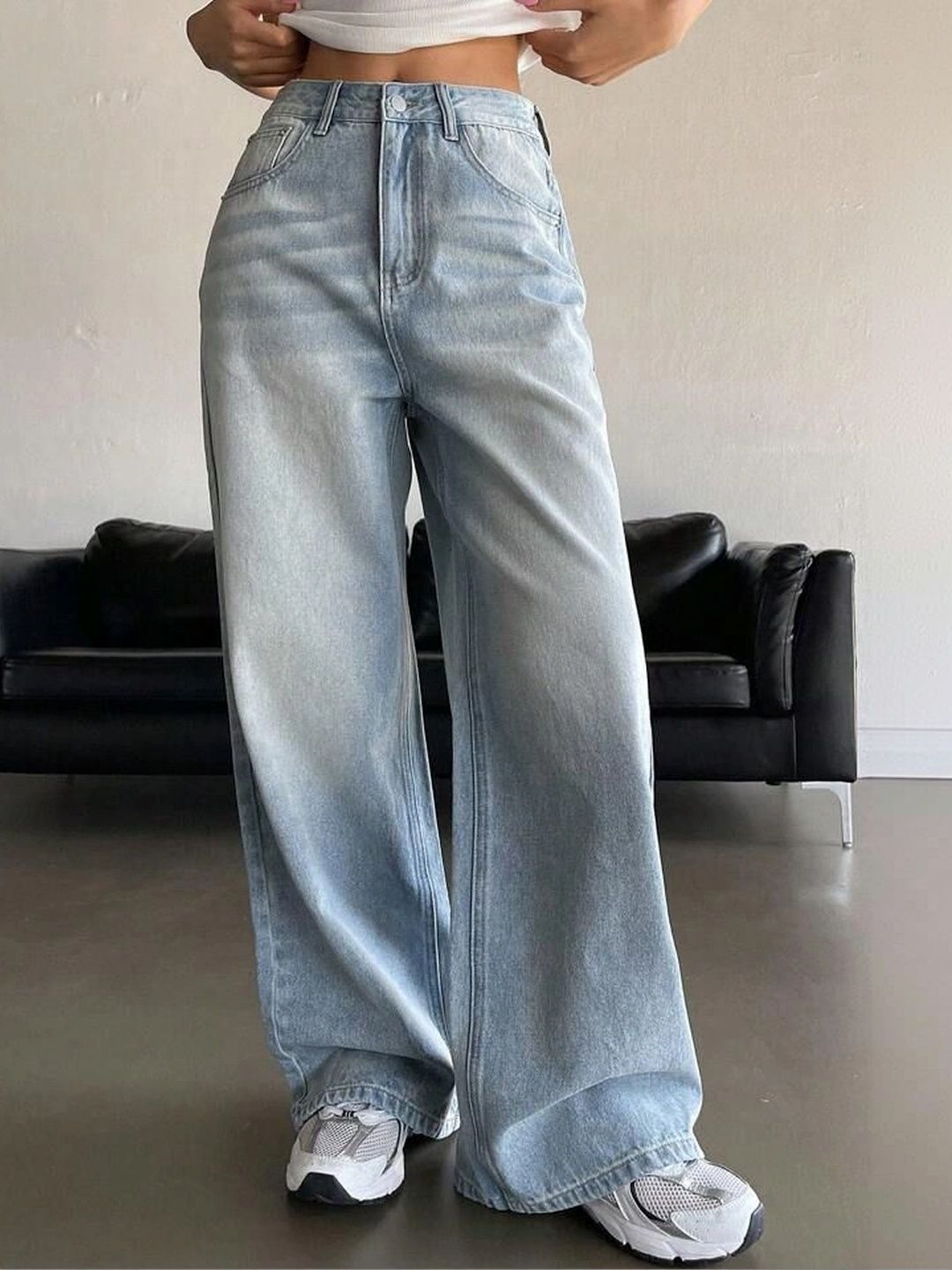 Stylelle Women Comfort Flared High-Rise Light Fade Stretchable Jeans-image-39