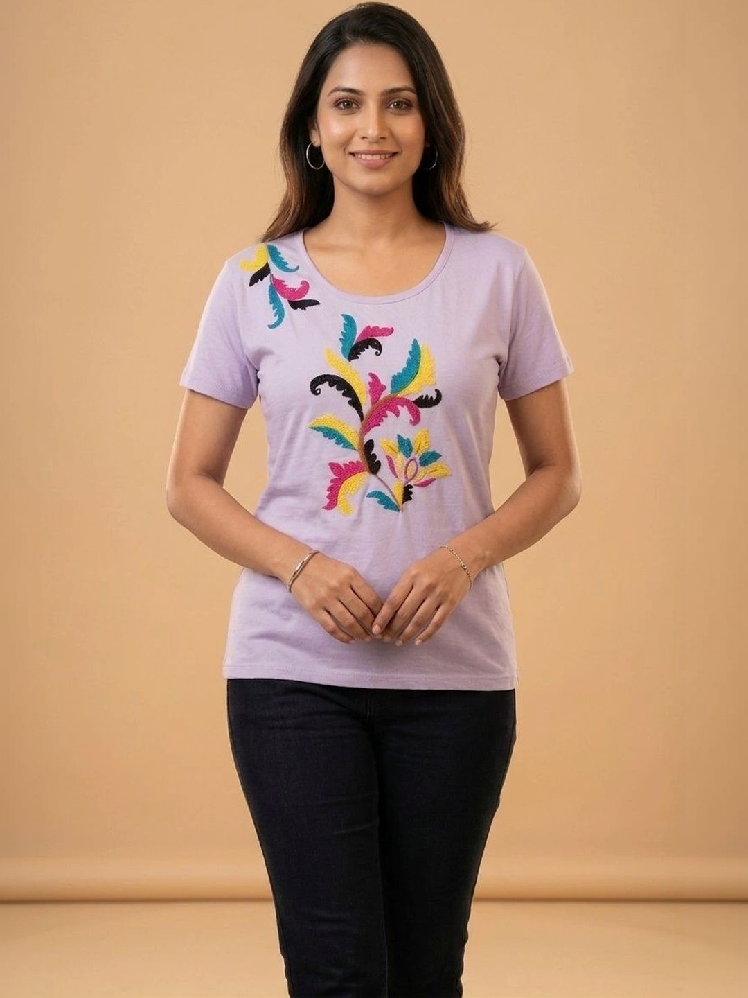 Elegantcrafts Floral Embroidered Cotton Top-picture-41