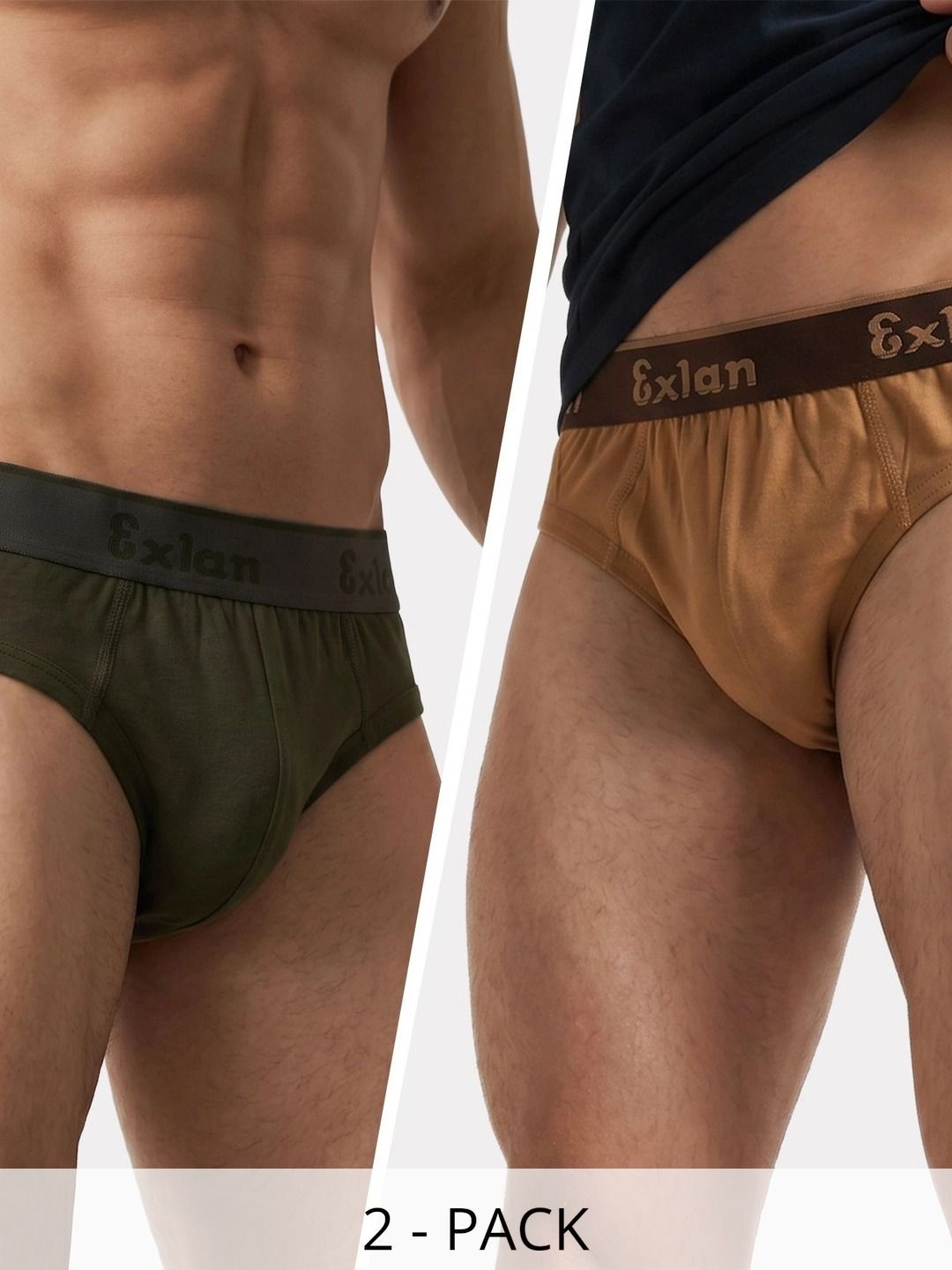 Exlan Men Pack of 2 Anti Bacterial Cotton Bikini-picture-17