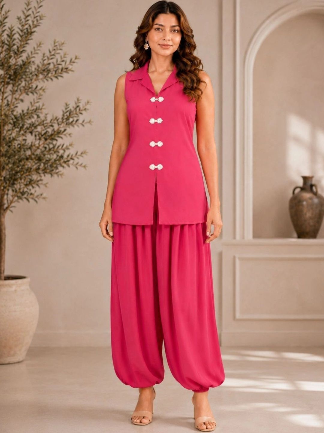 Athena Women Regular Linen Kurta with Salwar-picture-25