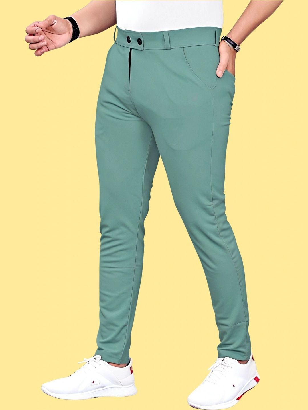 FABAURA Men Slim Fit Easy Wash Trousers-picture-3