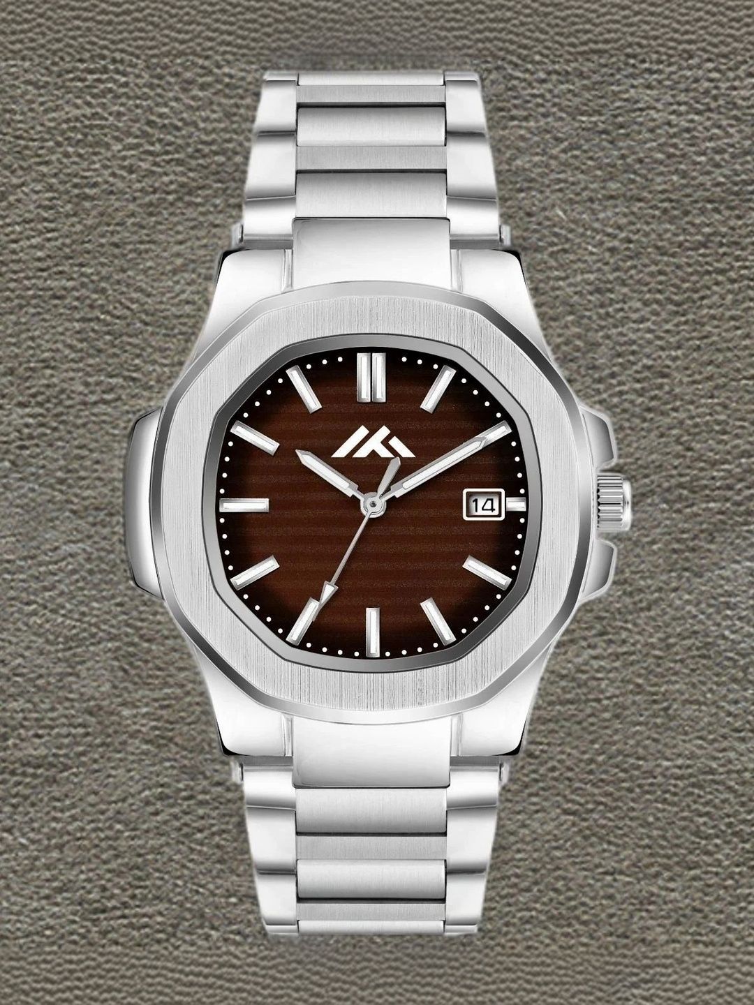 TREX Men Brass Dial & Stainless Steel Bracelet Style Straps Analogue Date Aperture Watch MT-807-1-picture-25