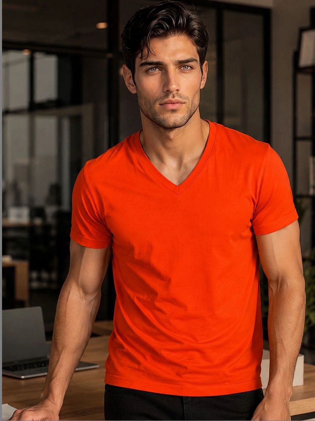 FBAR Men V-Neck T-shirt-picture-46