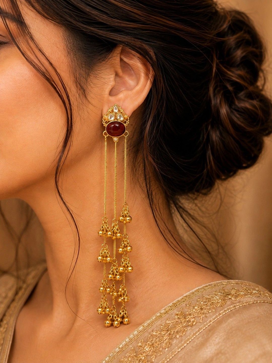 GARNISHA Teardrop Shaped Drop Earrings-image-34