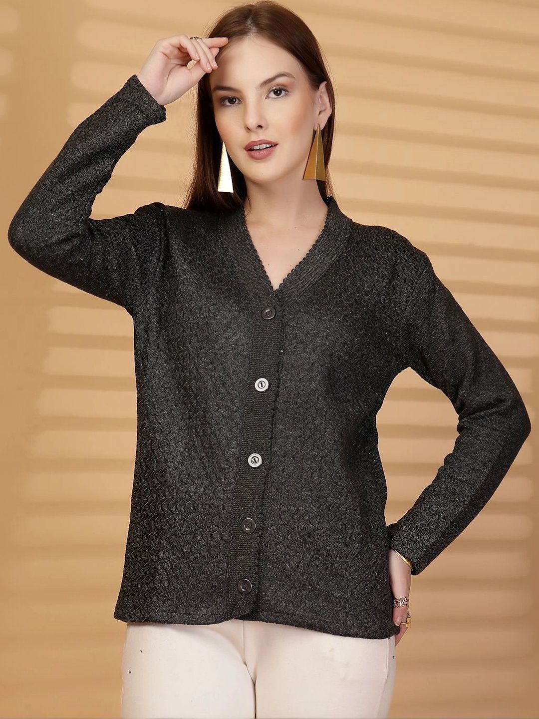 all about you Women Cable Knit Woollen Cardigan-picture-45