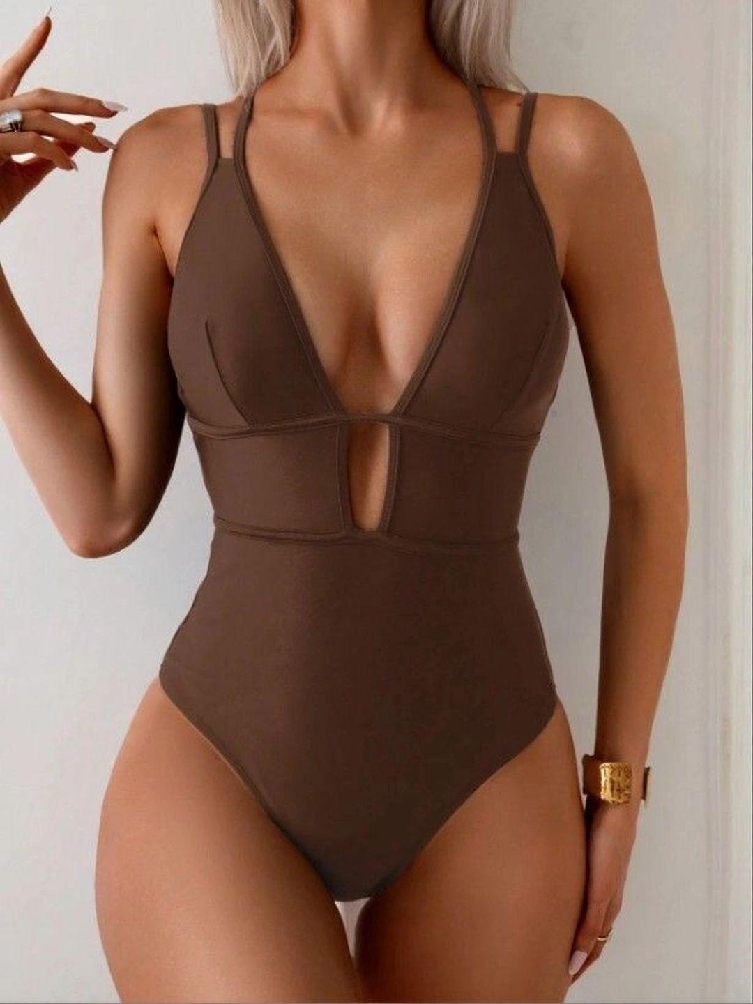 D Heer Fashion Sleeveless Stretchable Body-Hugging Swimming Bodysuit-picture-32
