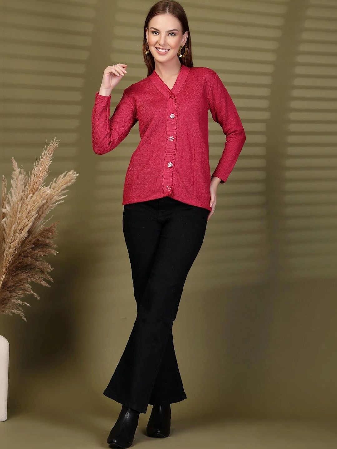 all about you Women Cable Knit Woollen Cardigan-picture-44