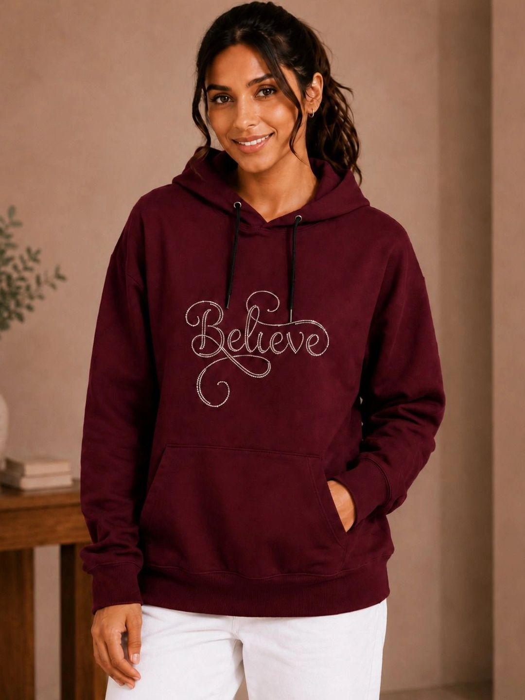 Divra Clothing Women Printed Hooded Sweatshirt-picture-17