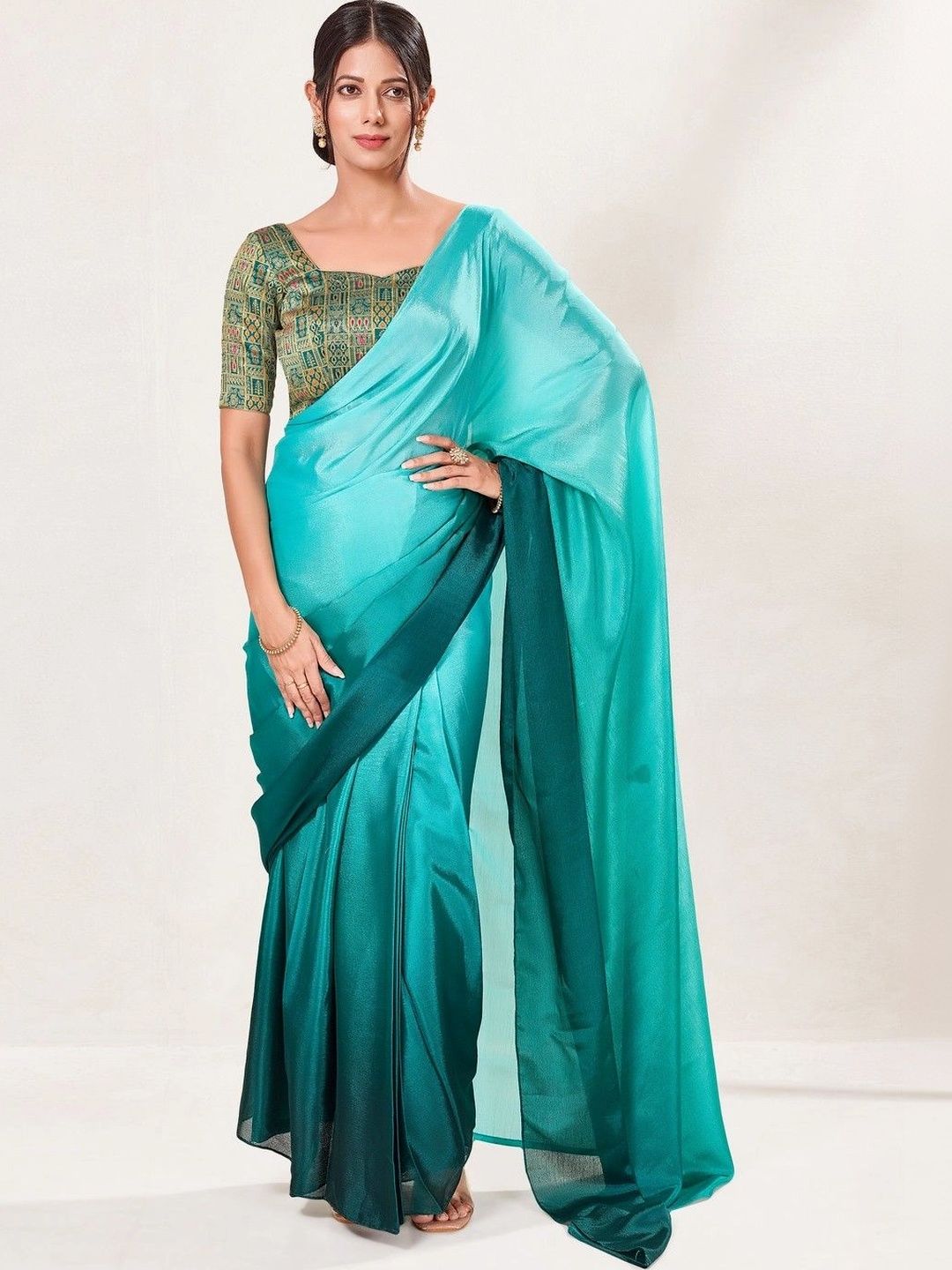 VAMAS - THE DESIGNER BLOUSES Brocade Woven Design Zari Saree Blouse-picture-19