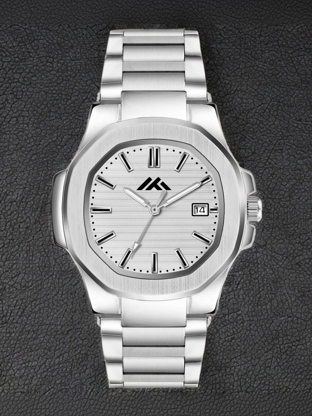 TREX Men Brass Dial & Stainless Steel Bracelet Style Straps Analogue Date Aperture Watch MT-801-WHIT-3-picture-29