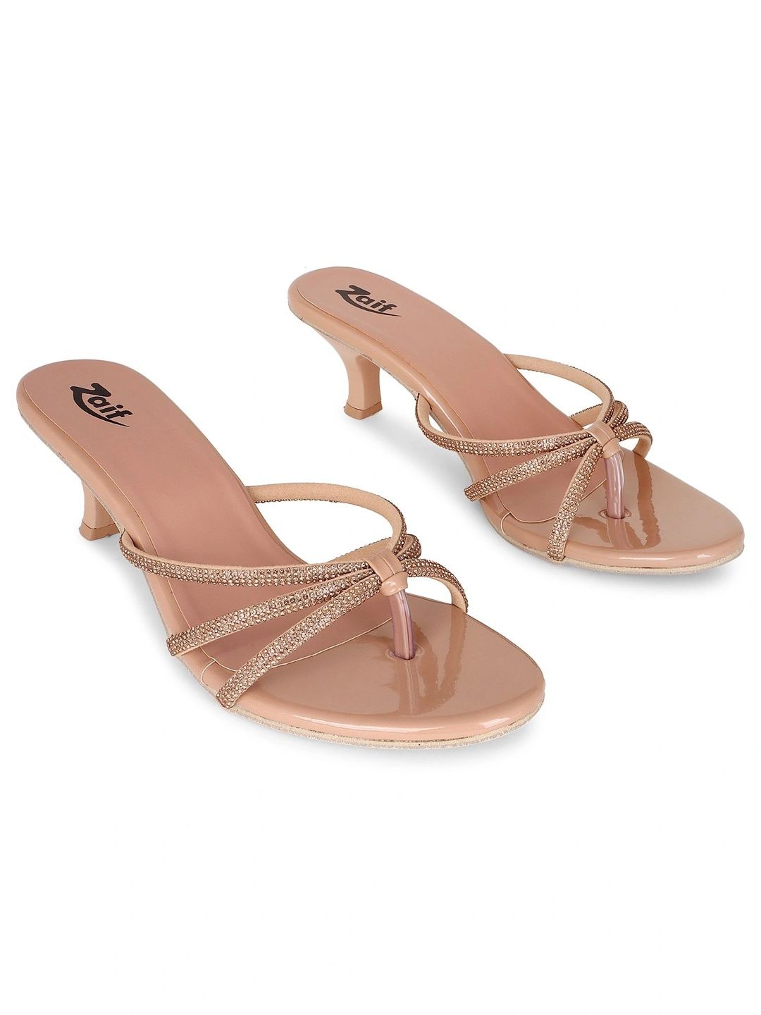 ZAIF Embellished Kitten Sandals-image-36