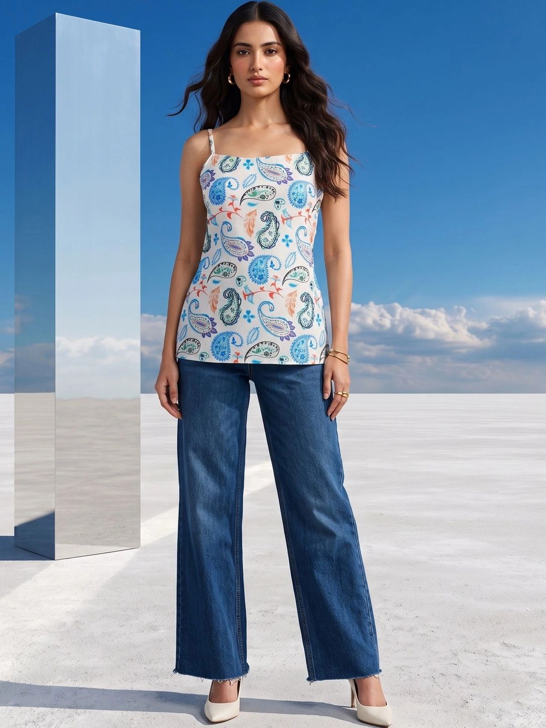 Mamicha Print Ethnic Top-picture-45
