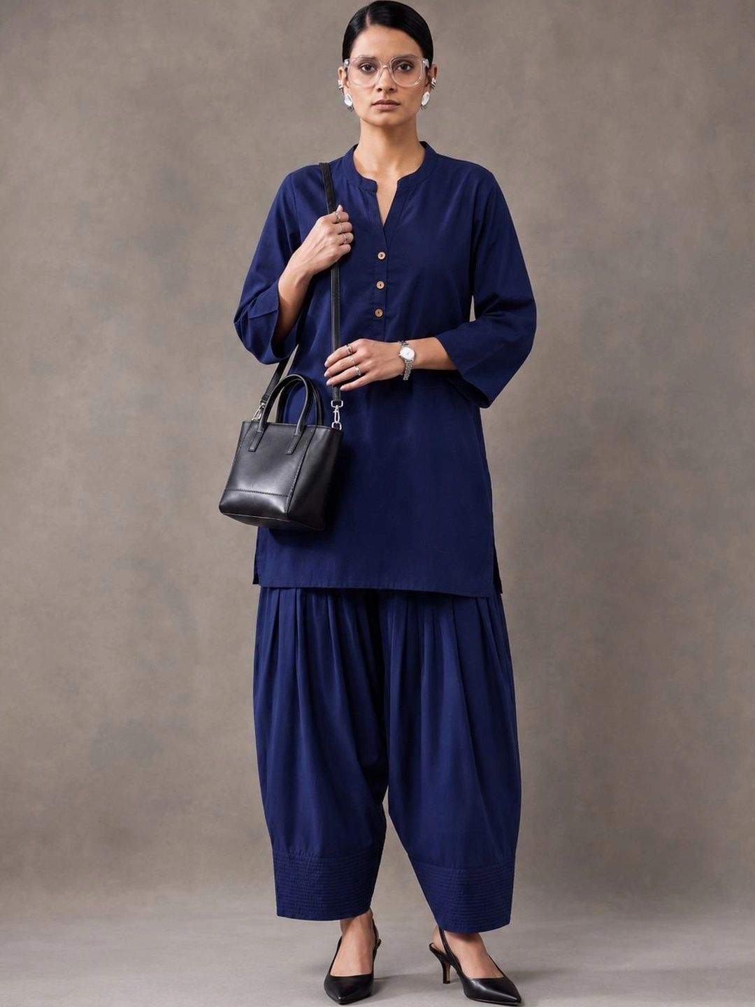 Navibhu Women Regular Pure Cotton Kurti with Patiala-picture-22