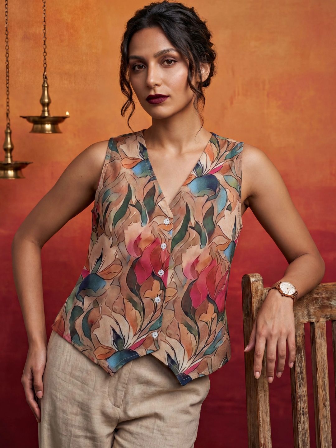 KALAMIR Floral Print Top-picture-27