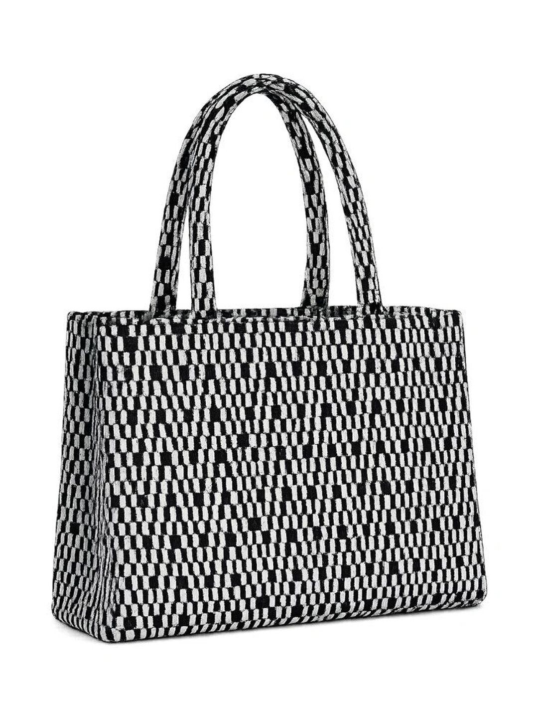 TURBOMAX Geometric Printed PU Structured Tote Bag-picture-33