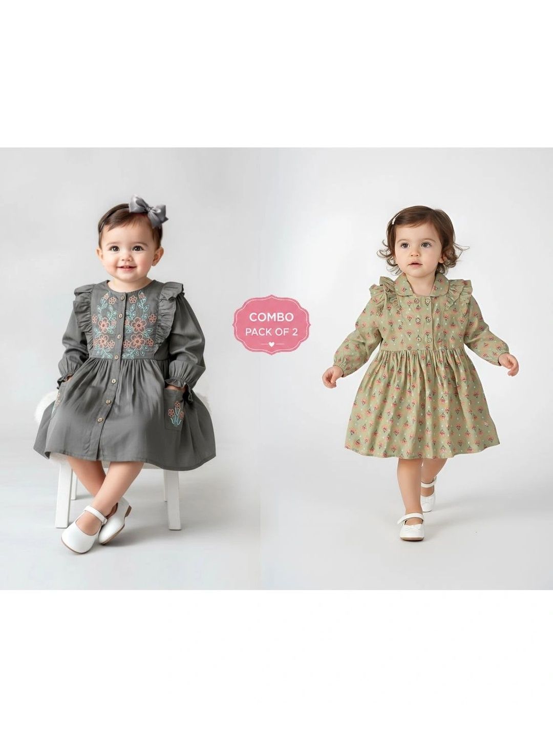Bella Moda Floral Print Peter Pan Collar Ruffled A-Line Dress-picture-12