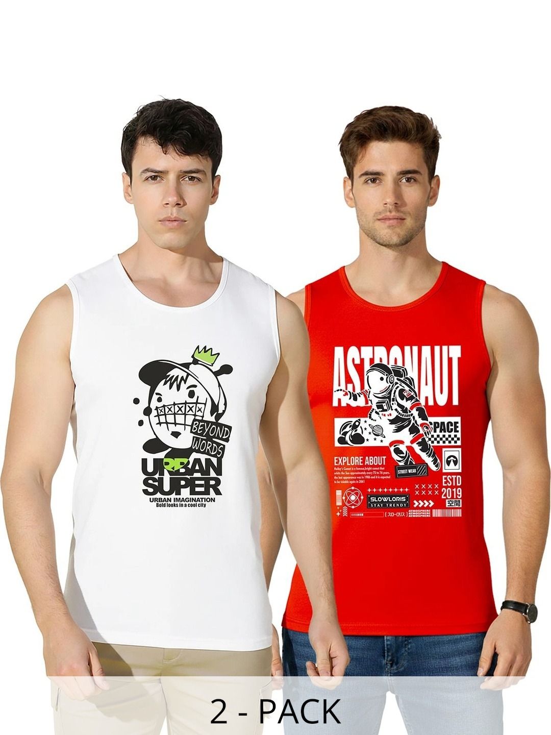 TEEFOX Pack of 2 Printed Cotton Undershirt-image-44