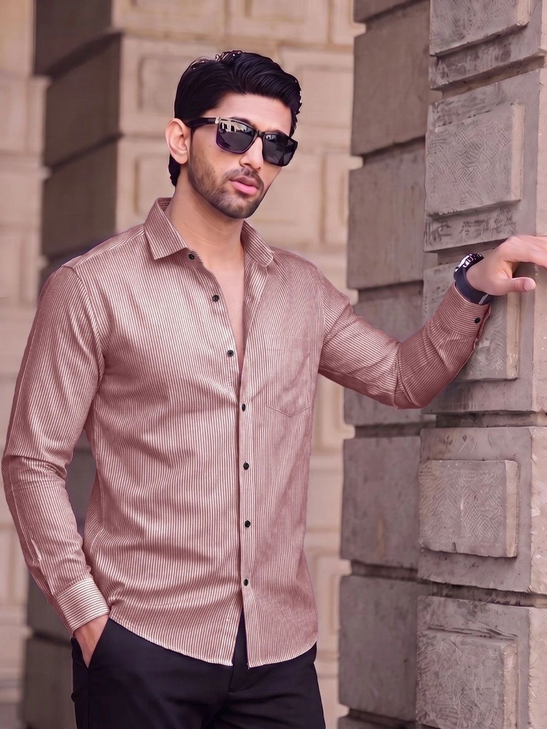 Manspire Men Striped Casual Shirt-picture-28