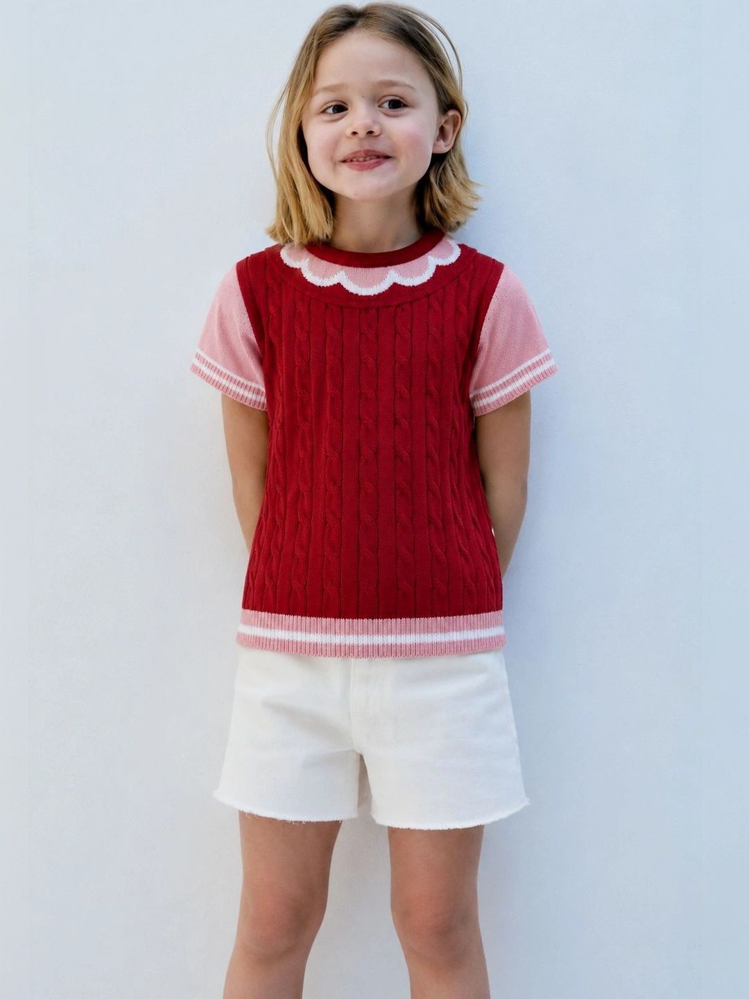 PERRYHILL Girls Peter Pan Collar T-shirt-picture-48
