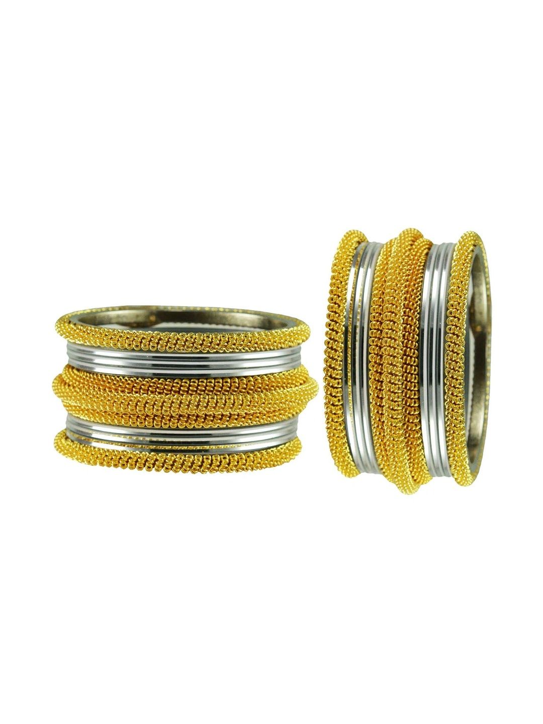 MAYA FASHION Set Of 18 Women Plain Metal Bangles Set-image-32