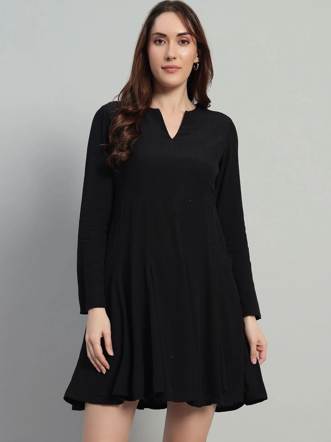 ARTY CHIC Embellished A-Line Dress-image-1