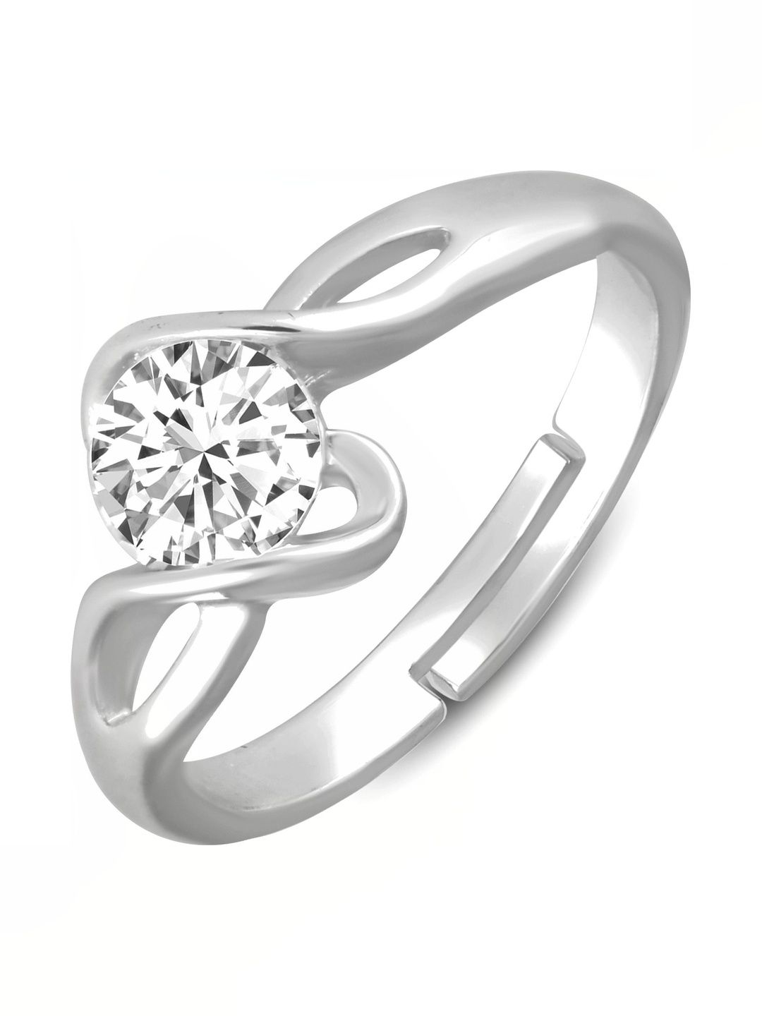 ORNEXA Women Gold-Plated Cubic Zirconia Finger Ring-picture-32
