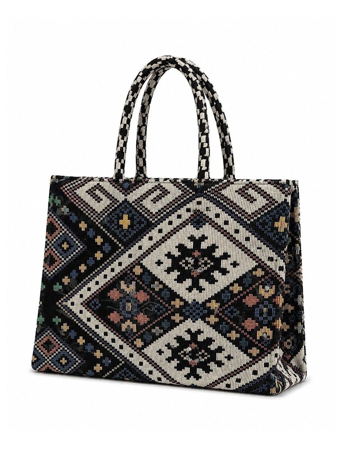 TURBOMAX Geometric Printed PU Tote Bag-picture-18