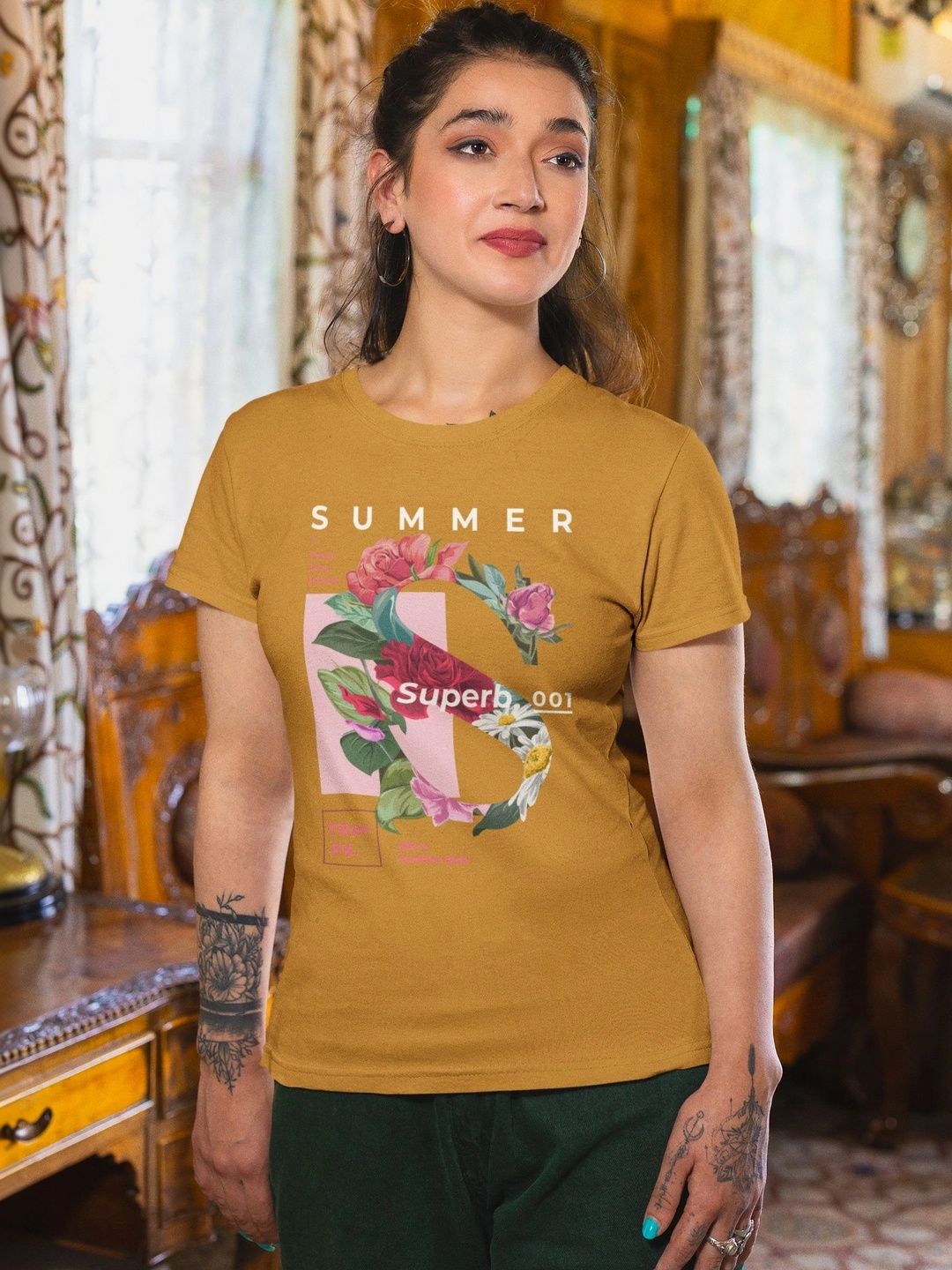 Elegantcrafts Floral Print Cotton Top-picture-37