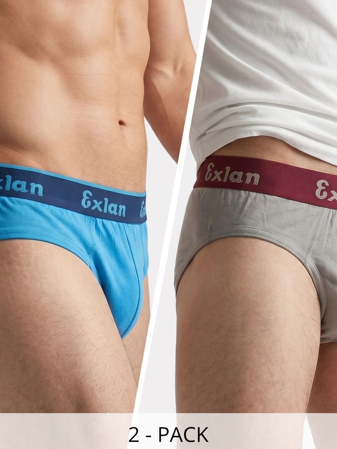 Exlan Men Pack of 2 Anti Bacterial Cotton Bikini-picture-39