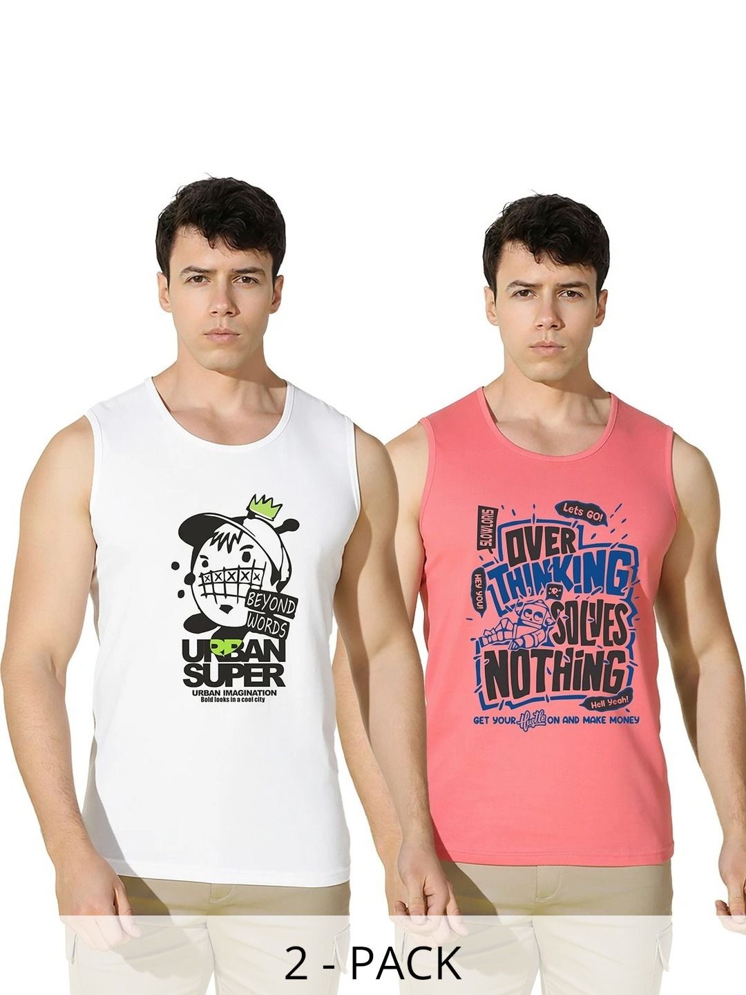 TEEFOX Pack of 2 Printed Cotton Tank-image-46