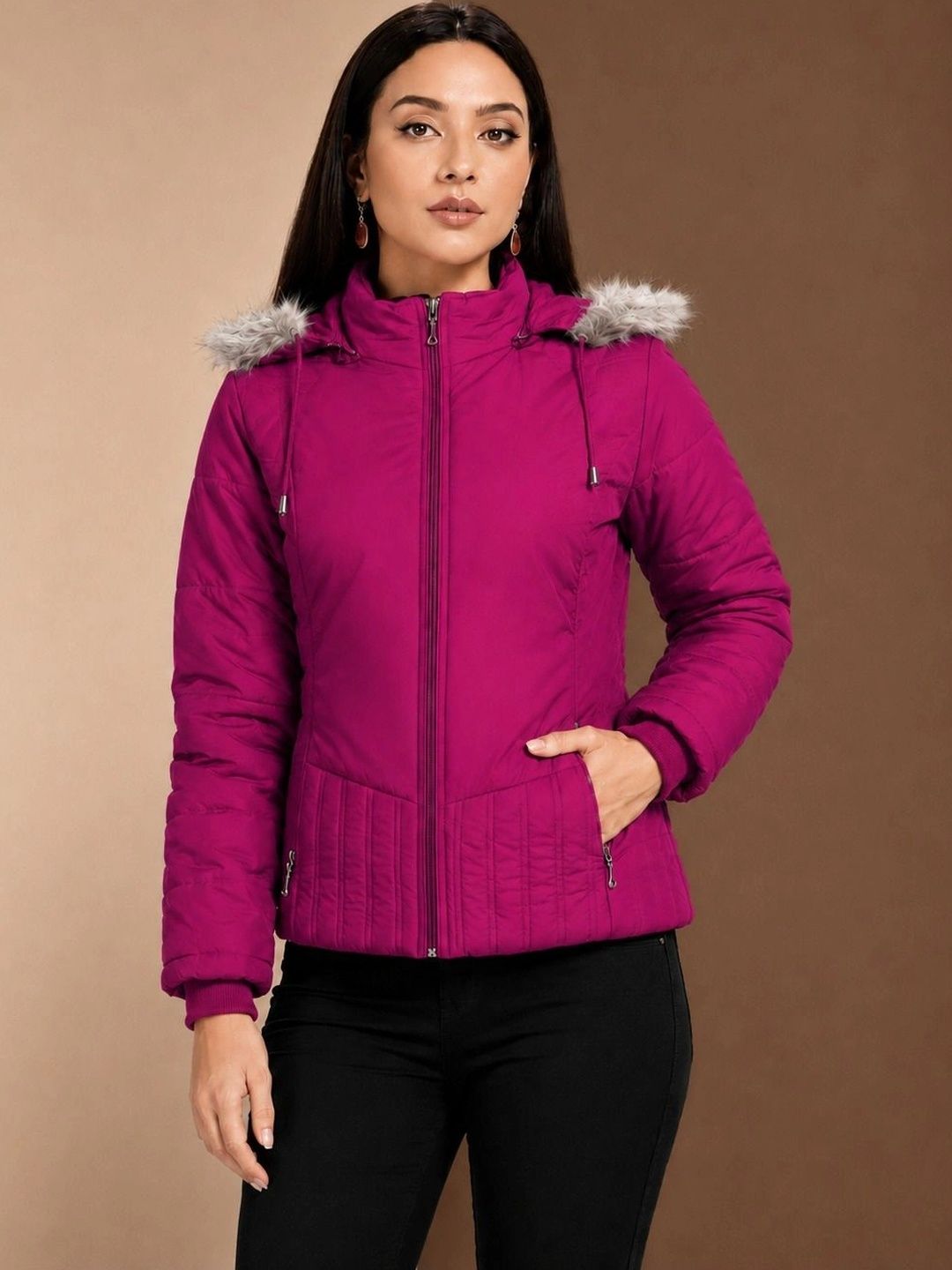 Roadster Women Water Resistant Quilted Jacket-picture-15