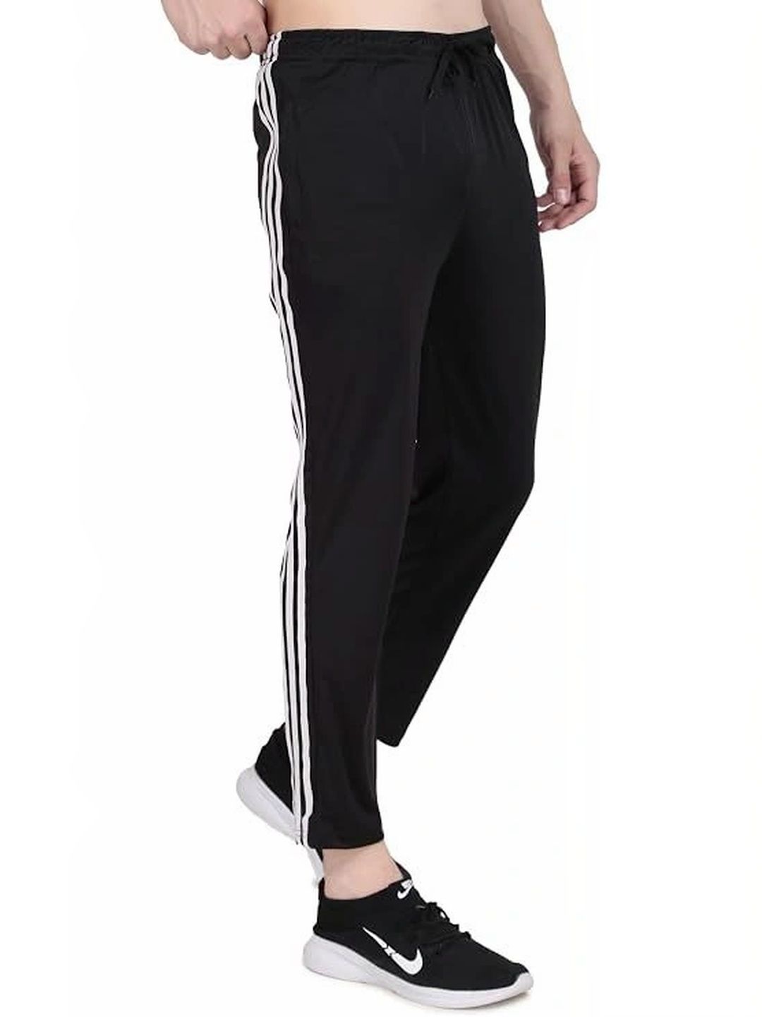 FLYWIND Men Straight Fit Striped Training Track Pants-picture-17