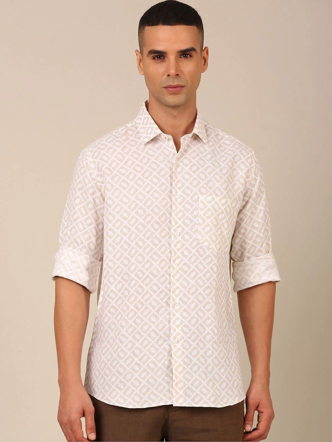 Linen Club Men Contemporary Printed Casual Shirt-picture-24