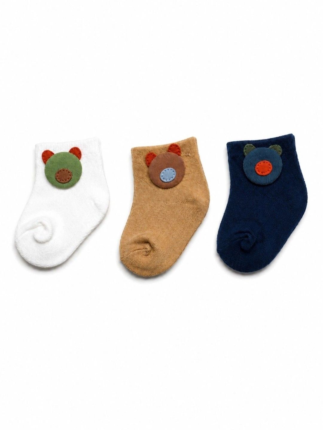 BAESD Unisex Kids Pack of 3 Cotton Blend Assorted Patterned Ankle Length Socks-picture-26