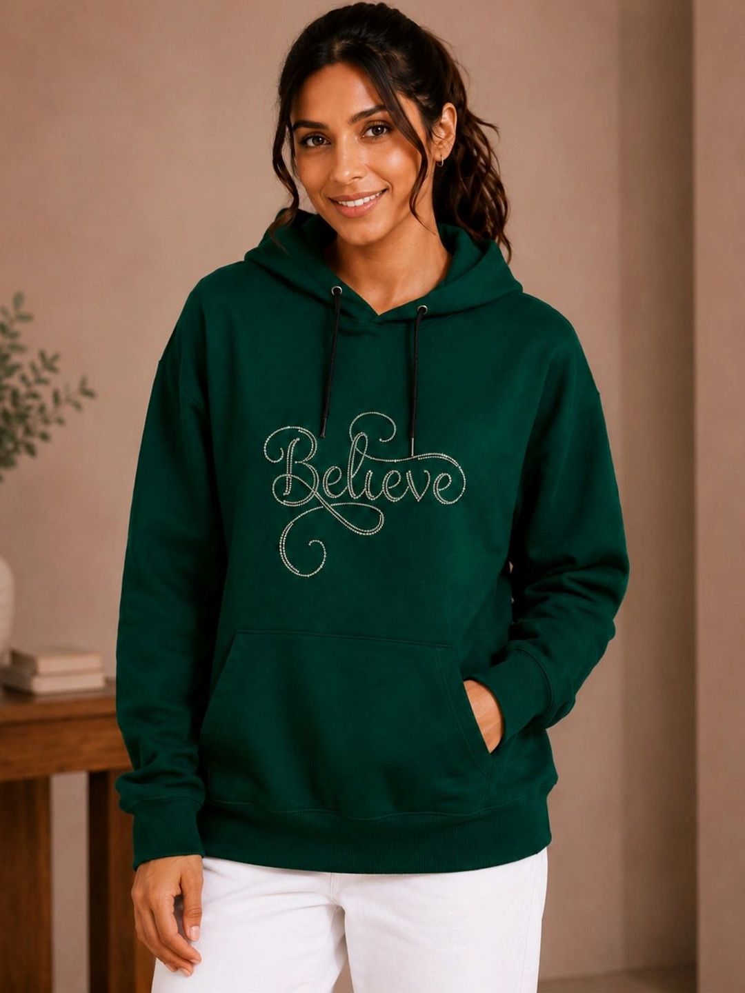 Divra Clothing Women Printed Hooded Sweatshirt-picture-27