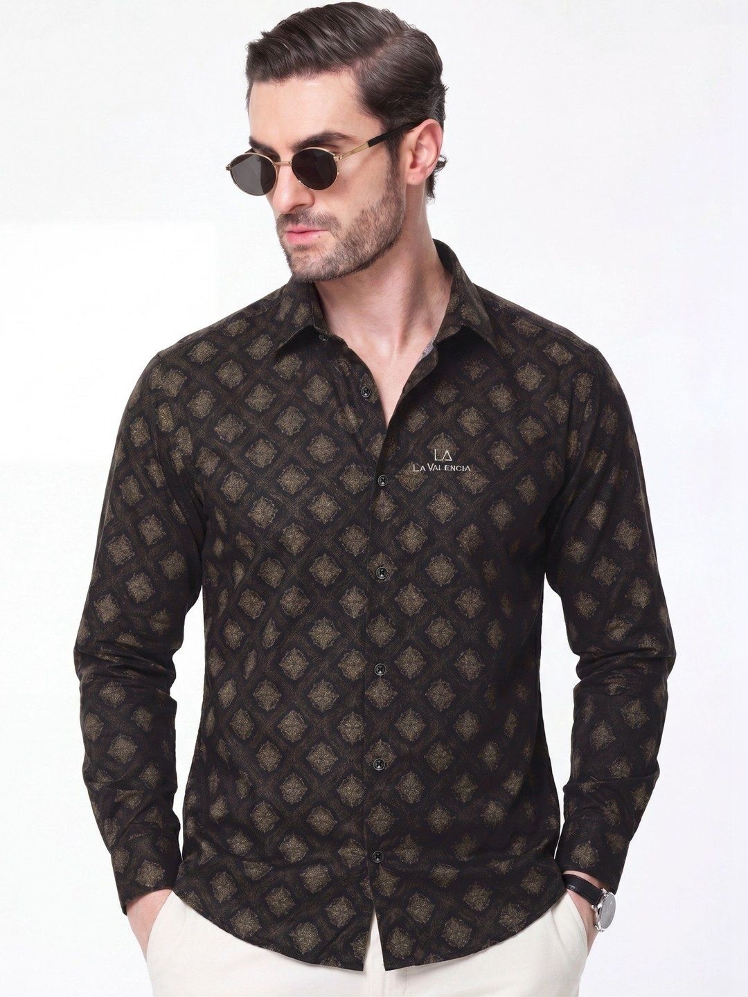 LAVALENCIA Men Premium Slim Fit Printed Casual Shirt-picture-13