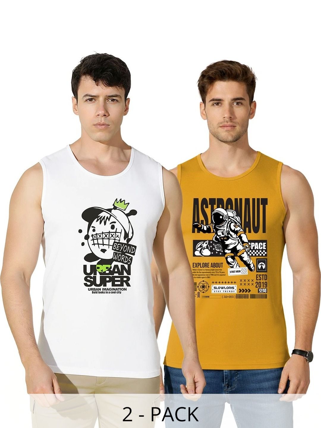 TEEFOX Pack of 2 Printed Cotton Tank-picture-35