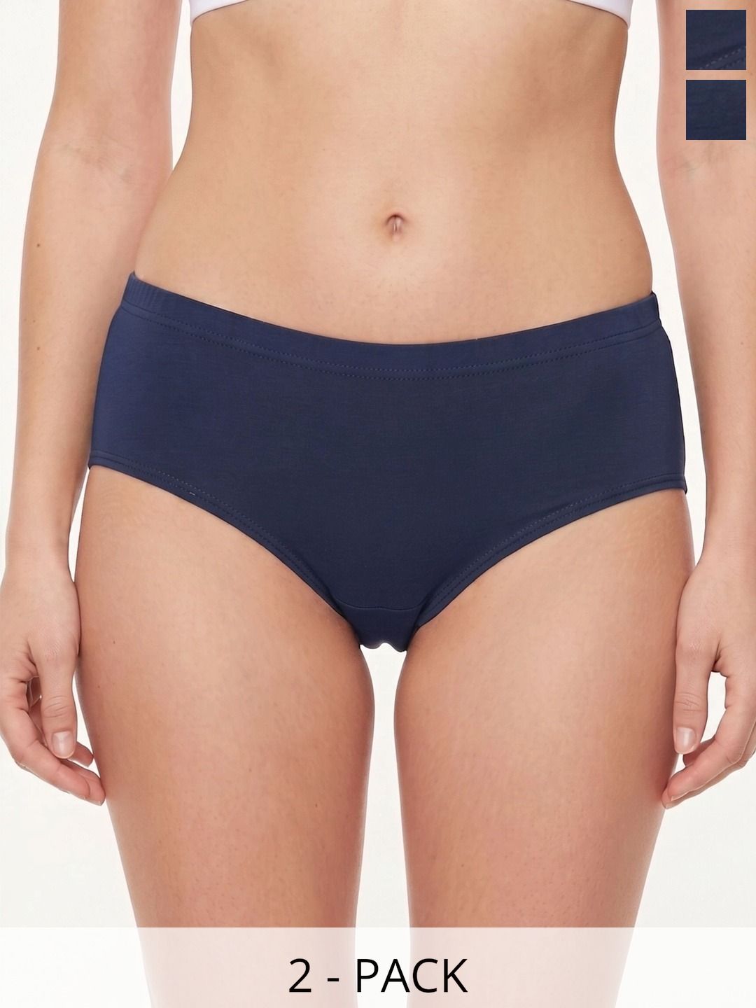 Flexible Apparels Women Pack of 2 Anti Bacterial Assorted Cotton Blend Hipster Briefs-image-21
