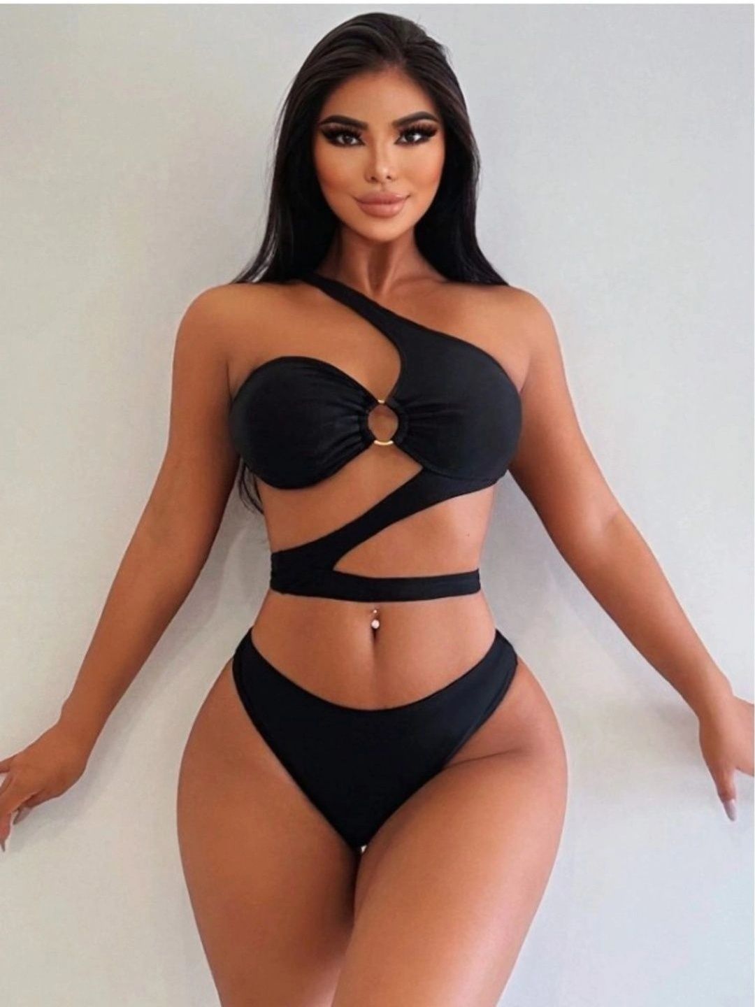 D Heer Fashion One Shoulder Swim Bikini Set-picture-21