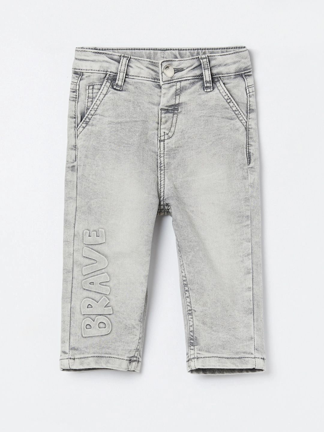 Fame Forever by Lifestyle Boys Regular Fit Mid-Rise Embroidered Stretchable Jeans-picture-12