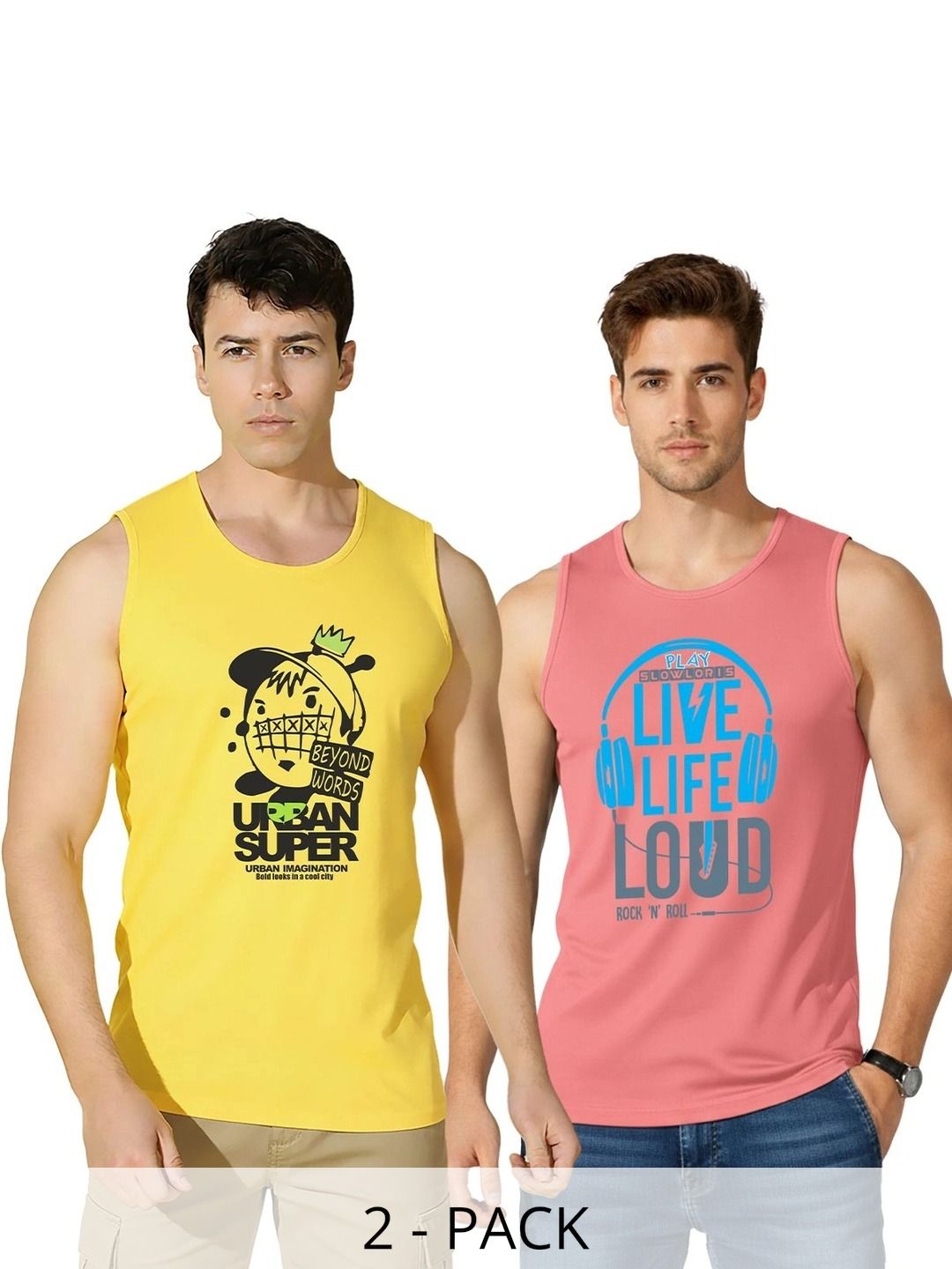 TEEFOX Pack of 2 Printed Cotton Tank-picture-33